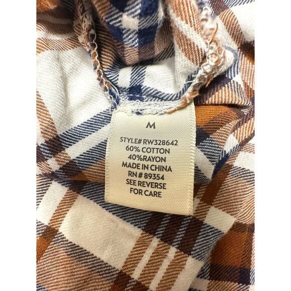 Ultra Flirt Sleeveless Plaid Button-Down shirt size Medium - Picture 5 of 6